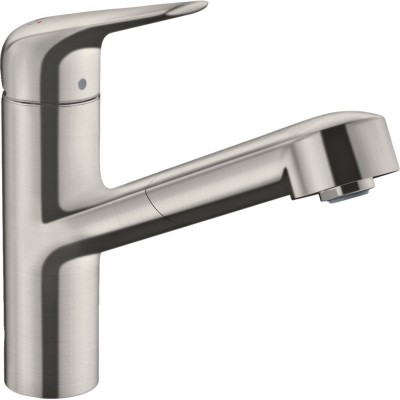 Смеситель Hansgrohe Focus M42 71829800 для кухонной мойки, сталь