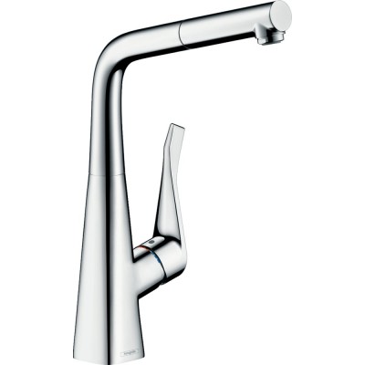 Смеситель Hansgrohe Metris M71 73812000 для кухонной мойки, хром