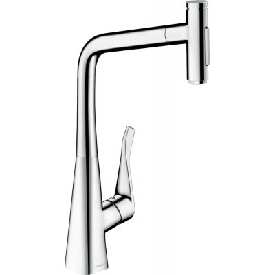 Смеситель Hansgrohe Metris Select M71 73820000 для кухонной мойки, хром