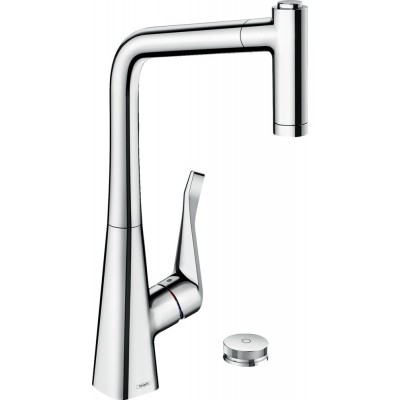 Смеситель Hansgrohe Metris Select M71 73827000 для кухонной мойки, хром