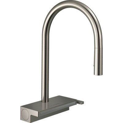 Смеситель Hansgrohe Aquno Select M81 73831800 для кухонной мойки, сталь