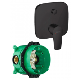 Смеситель для ванны с душем со скрытой частью Hansgrohe Talis E 71474670S черный матовый Смеситель для ванны с душем со скрытой частью Hansgrohe Talis E 71474670S черный матовый