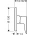 Смеситель Hansgrohe Metris 31686000 С ВНУТРЕННЕЙ ЧАСТЬЮ, для душа