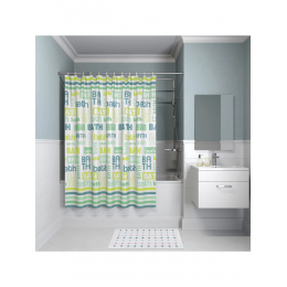Штора для ванной Iddis Basic B19P218i11 белый;зеленый