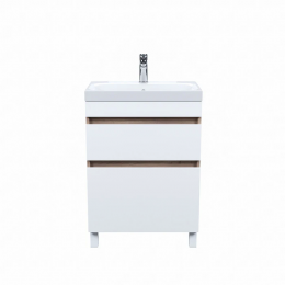 Тумба с раковиной Iddis Zodiac 60 ZOD6ABFi95K белая, коричневая Тумба с раковиной Iddis Zodiac 60 ZOD6ABFi95K белая, коричневая