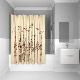 Штора для ванной Iddis Safari Friends 570P18Ri11 бежевый