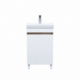 Тумба с раковиной Iddis Zodiac 50 ZOD5ADFi95K белая, коричневая Тумба с раковиной Iddis Zodiac 50 ZOD5ADFi95K белая, коричневая