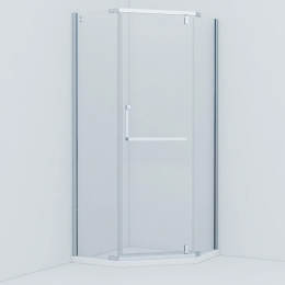 Душевая перегородка Iddis STEEL 90 см. профиль сатин, стекло прозрачное