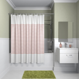 Штора для ванной Iddis Basic B43P224i11 белый;красный Штора для ванной Iddis Basic B43P224i11 белый;красный