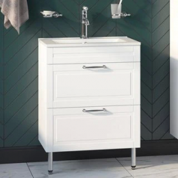 Тумба с раковиной Iddis Oxford 60 OXF60W0i95+0136000i28 белая