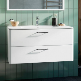 Тумба с раковиной Iddis Brick 100 BRI10W1i95+0101000I28 белая Тумба с раковиной Iddis Brick 100 BRI10W1i95+0101000I28 белая