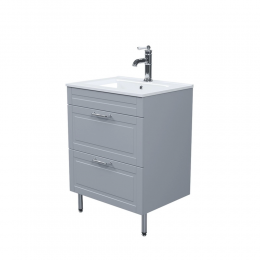 Тумба с раковиной Iddis Oxford 60 OXF60L0I95K светло-серая
