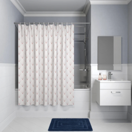 Штора для ванной Iddis Basic B46P218i11 белый;розовый Штора для ванной Iddis Basic B46P218i11 белый;розовый