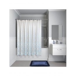 Штора для ванной Iddis Basic B22P218i11 белый;голубой