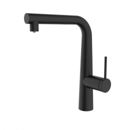 Смеситель для кухонной мойки IDDIS Pure PURBLPFi05 с фильтром и выдвижным изливом черный матовый