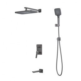 Встраиваемая система с тропическим душем Iddis Parker PARGM03i68 матовый графит Встраиваемая система с тропическим душем Iddis Parker PARGM03i68 матовый графит