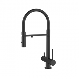 Смеситель для кухонной мойки IDDIS Ace ACEBLFFi05 с фильтром и гибким изливом черный матовый