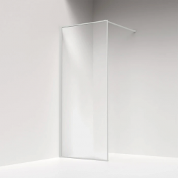 Душевая перегородка Iddis Slide 80 см. профиль белый, стекло прозрачное