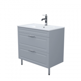 Тумба с раковиной Iddis Oxford 80 OXF80L0I95K светло-серая