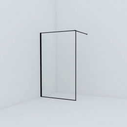 Душевая перегородка Iddis Slide 120 см. профиль черный, стекло прозрачное