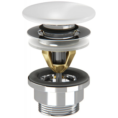 Донный клапан для раковины Jacob Delafon E78263-00 с белой керамической заглушкой