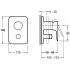 Смеситель для ванны с переключателем на 2 выхода, (лицевая панель) Jacob Delafon Aleo E98717-CP