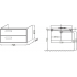 Комплект мебели Jacob Delafon Rythmik 80х37 2 ящика белый блестящий лак (EB1302-G1C+EXP112-Z-00+EB1160-NF)