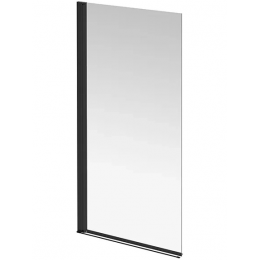 Шторка для ванны Kerama Marazzi VETRO 80 см. профиль черный, стекло прозрачное VE.80.BSD.BLK.M