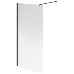 Душевая перегородка Kerama Marazzi CRISTALLO 100 профиль черный, стекло прозрачное