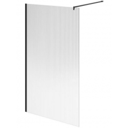 Душевая перегородка Kerama Marazzi CRISTALLO 120 профиль черный, стекло прозрачное