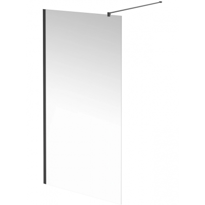 Душевая перегородка Kerama Marazzi VETRO 98 профиль черный, стекло прозрачное купить с доставкой. 100% Оригинал. Гарантия!