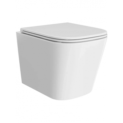 Унитаз подвесной с сиденьем микролифт Kerama Marazzi CUBO CU.wc.02 безободковый купить с доставкой. 100% Оригинал. Гарантия!