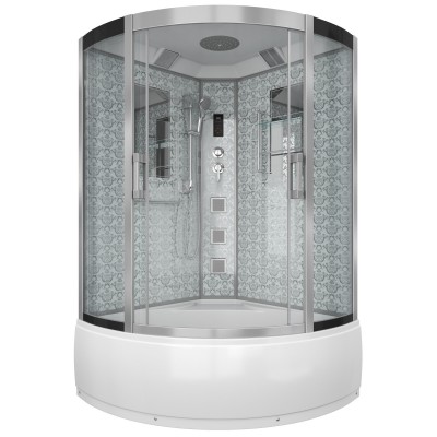 Душевая кабина Niagara Luxe NG-7744W (1200x1200х2150) высокий поддон стенки БЕЛЫЕ