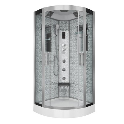 Душевая кабина Niagara Luxe NG-7715W (900x900х2150) низкий поддон стенки БЕЛЫЕ