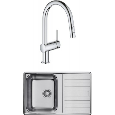 Комплект Мойка кухонная Omoikiri Sagami 79 + Смеситель Grohe Minta 32321002 для кухонной мойки