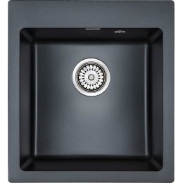 Мойка кухонная Paulmark Zemar PM104651-BLM черный металлик