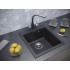 Мойка кухонная Paulmark Zemar PM104651-BLM черный металлик