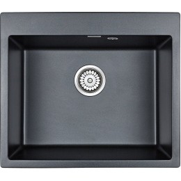 Мойка кухонная Paulmark Kante PM106052-BLM черный металлик