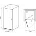 Душевая дверь в нишу Ravak CSD1-80 Transparent, профиль белый