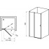 Душевая дверь в нишу Ravak CSD2-100 Transparent, профиль белый