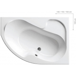 Акриловая ванна Ravak Rosa I 140x105 P CV01000000 (правая)
