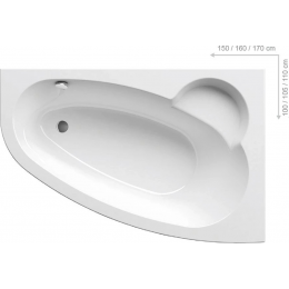 Акриловая ванна Ravak Asymmetric 160x105 P C471000000 (правая)