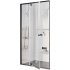 Душевая дверь в нишу Ravak PDOP2-120 Transparent, профиль черный + средство для ванн и защитное средство