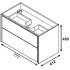 Комплект мебели Roca Ronda 80 белый глянец, антрацит (ZRU9302965+327470000+ZRU9302970)