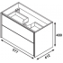 Комплект мебели Roca Ronda 60 белый глянец, антрацит (ZRU9302963+327472000+ZRU9302968)