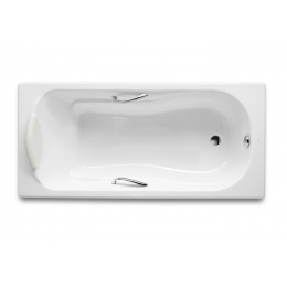 Чугунная ванна Roca Haiti 170x80 2327G000R с отверстиями для ручек и антискользящим покрытием