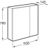 Комплект мебели Roca Ronda 70 белая, бетон (ZRU9303003+ZRU9303008)