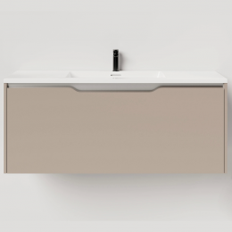 Тумба подвесная Salini Smile 100 S1000T серо-коричневая матовая