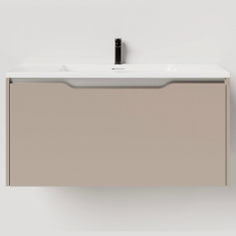 Тумба подвесная Salini Smile 80 S800T серо-коричневая матовая