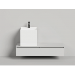 Раковина накладная Salini Armonia Square Top 03 45 130523TM белый